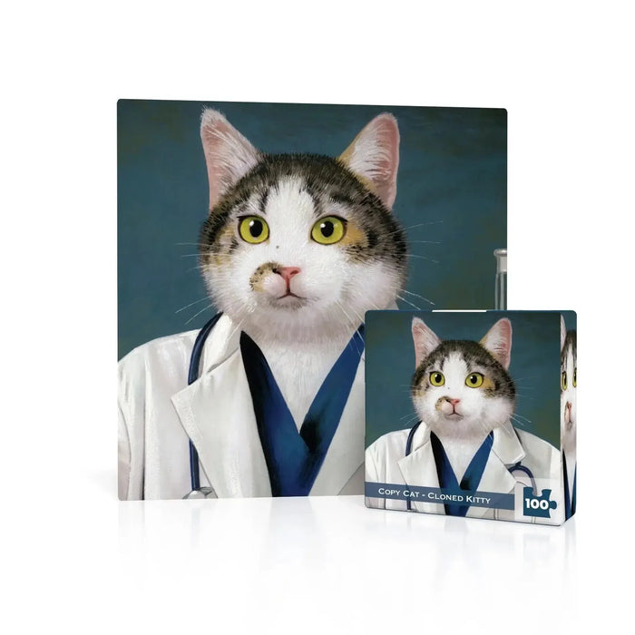 Copy Cat - Cloned Kitty 100 Piece Mini Jigsaw Puzzle NYPC - for just $11.99! 