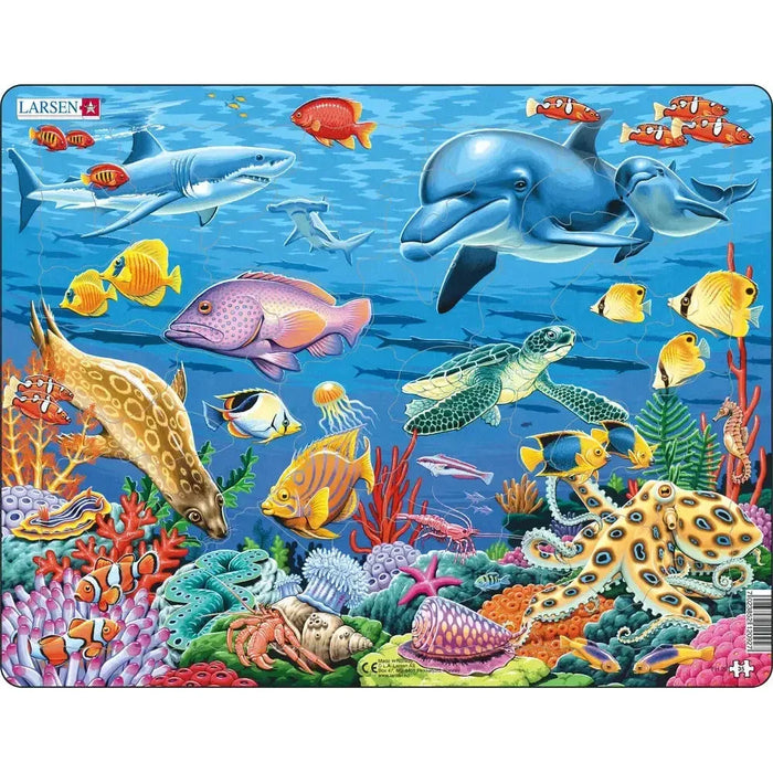 Coral Reef Life 35 Piece Tray Jigsaw Puzzle Larsen - for just $11.99! 