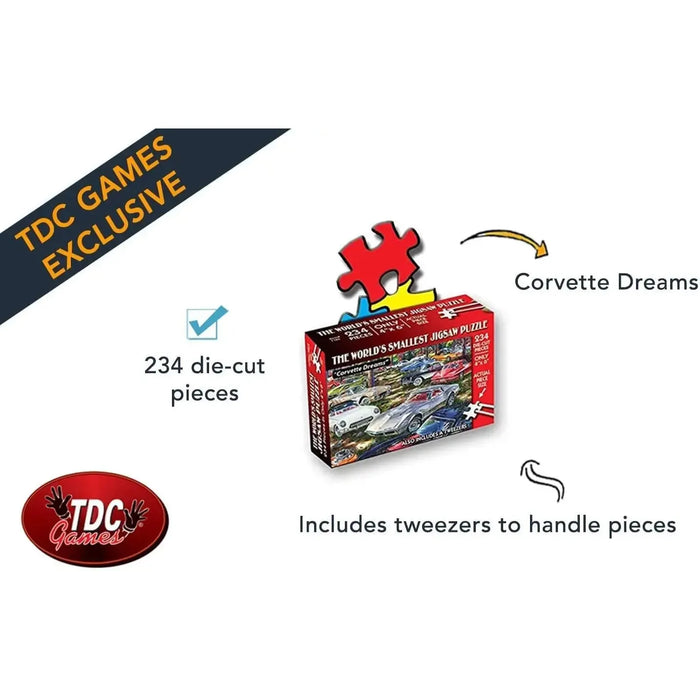 Corvette Dreams 234 Piece "World's Smallest" Jigsaw Puzzle TDC - for just $9.99! 