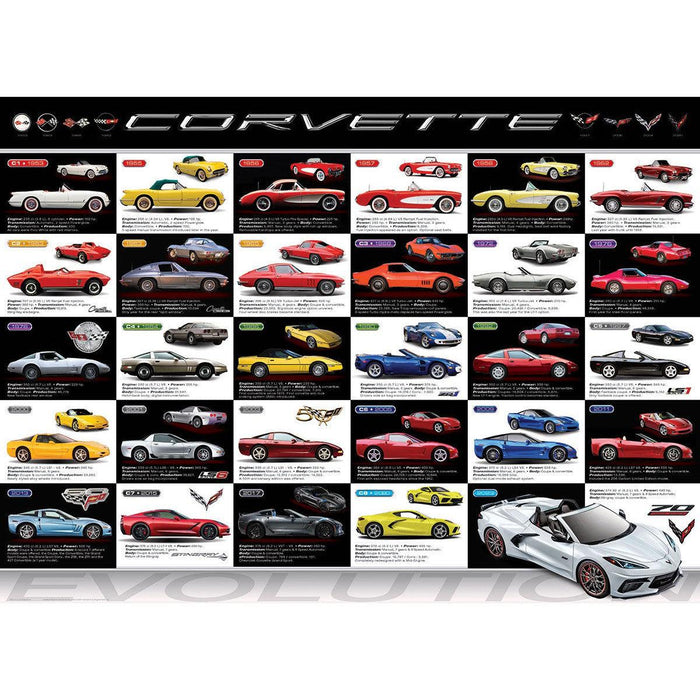 Corvette Evolution 1000 Piece Jigsaw Puzzle Eurographics - for just $19.99! 
