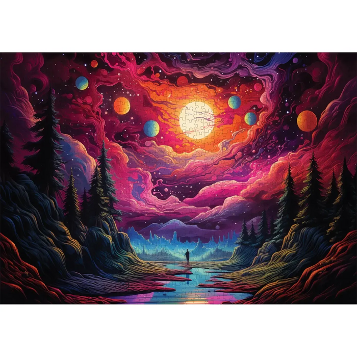 Cosmic Canvas 1000 Piece Jigsaw Puzzle Trippy - for just $19.99! 