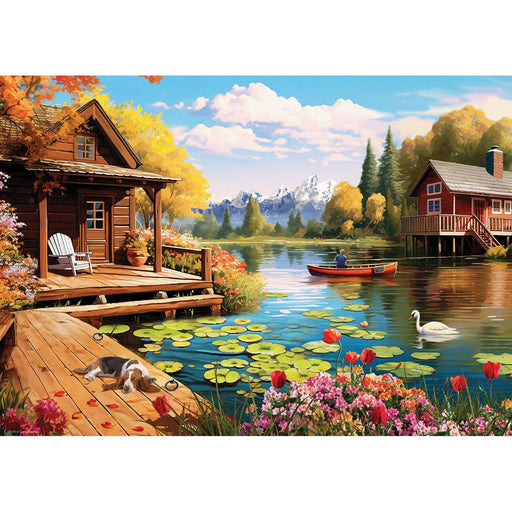 Cottage by the Lake 24 Connecting Pieces Jigsaw Puzzle Eurographics - for just $19.99! 