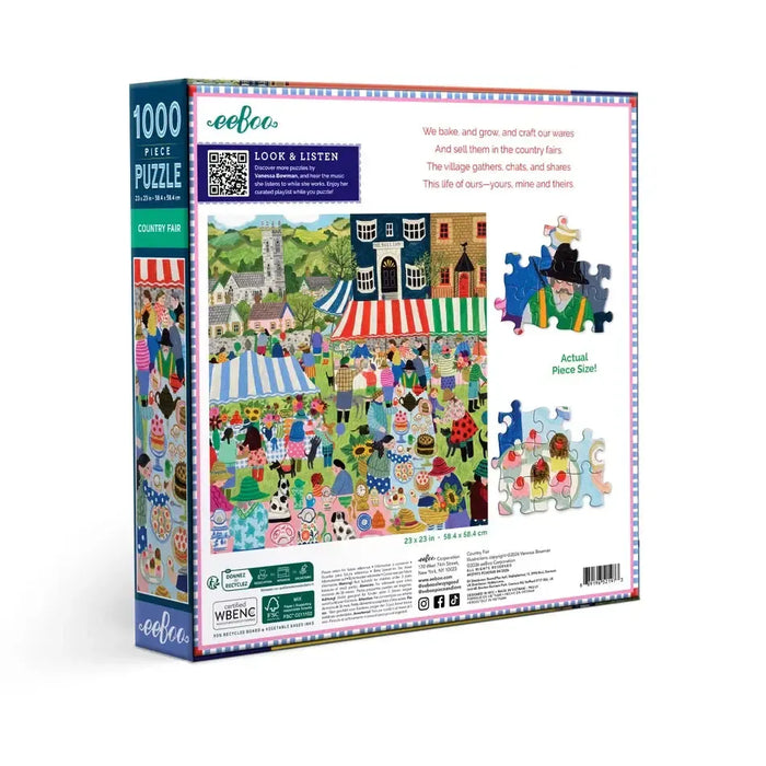 Country Fair 1000 Piece Jigsaw Puzzle eeBoo - for just $26.99! 