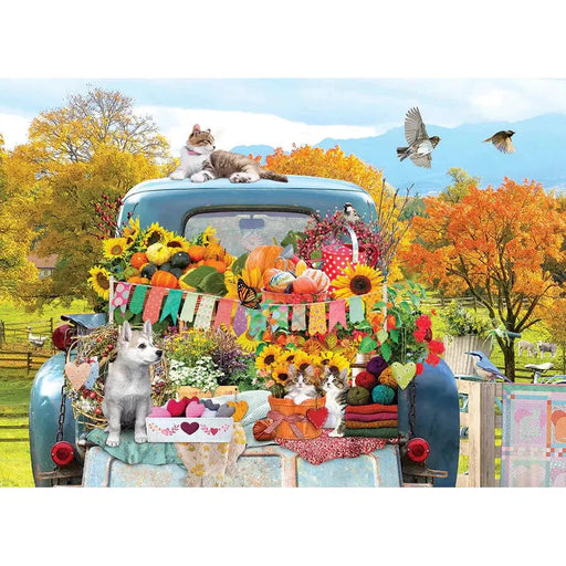 Country Truck in Autumn 500 Piece Jigsaw Puzzle Cobble Hill - for just $17.99! 