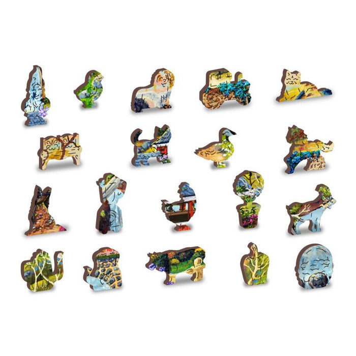 Countryside Bridges 505 Piece Wood Jigsaw Puzzle Wooden City - for just $27.99! 