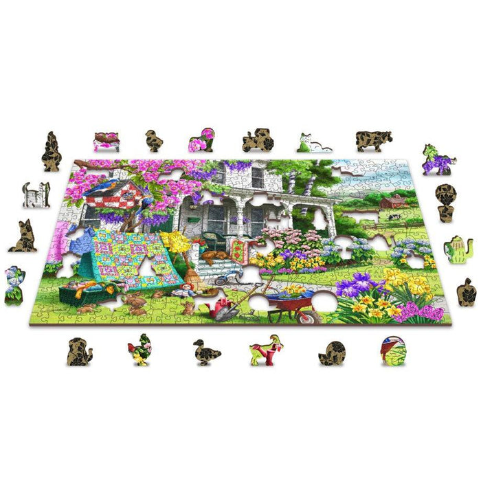 Countryside Garden 505 Piece Wood Jigsaw Puzzle Wooden City - for just $27.99! 