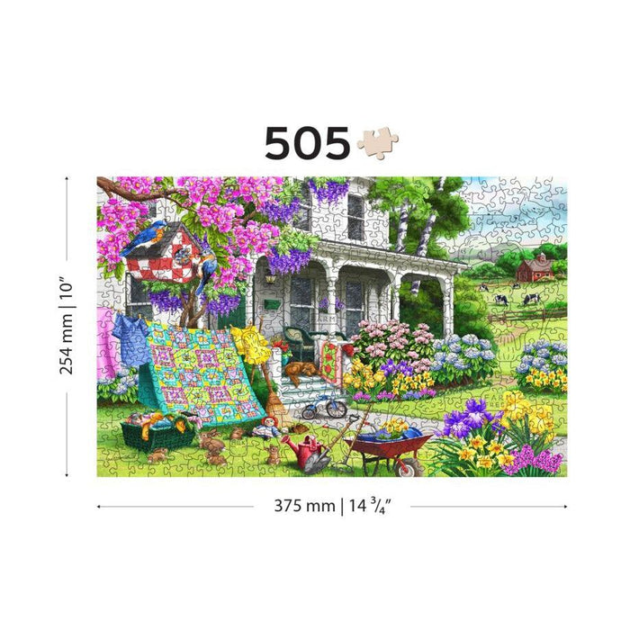 Countryside Garden 505 Piece Wood Jigsaw Puzzle Wooden City - for just $27.99! 