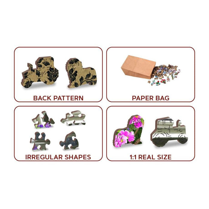 Countryside Garden 505 Piece Wood Jigsaw Puzzle Wooden City - for just $27.99! 