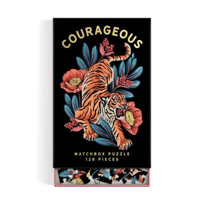 Courageous Tiger 128 Piece Matchbox Mini Jigsaw Puzzle Galison - for just $9.99! 