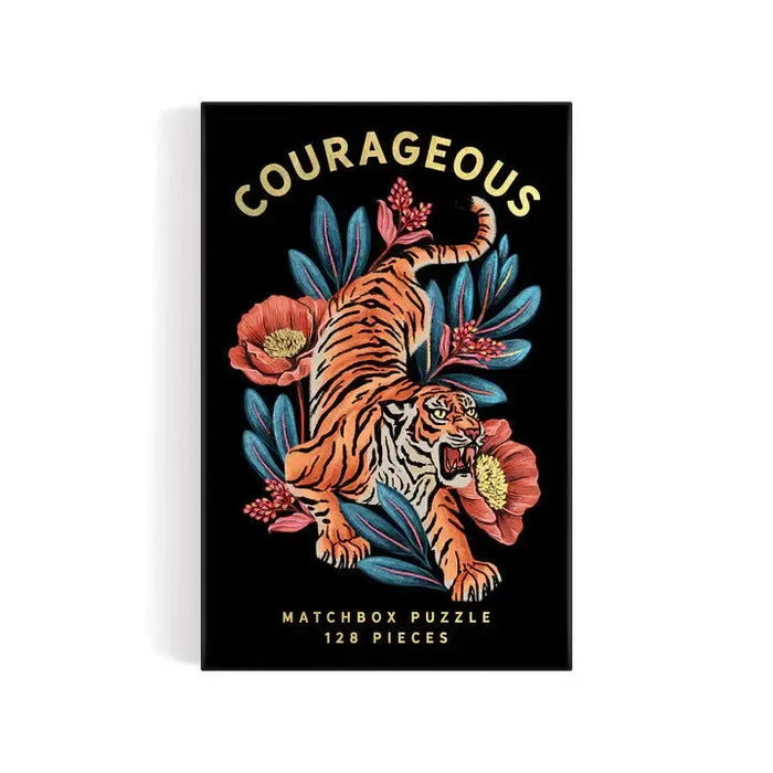 Courageous Tiger 128 Piece Matchbox Mini Jigsaw Puzzle Galison - for just $9.99! 