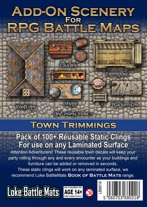 Battle Mats: Add On Scenery - Town Trimmings - for just $12.99! 