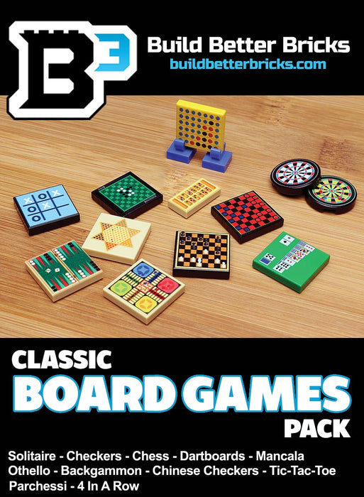 Classic Board Games Pack made using LEGO parts - B3 Customs - Just $17.99! Shop now at Retro Gaming of Denver