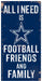 Dallas Cowboys Football, Friends, & Family Wood Sign - for just $12.99! 