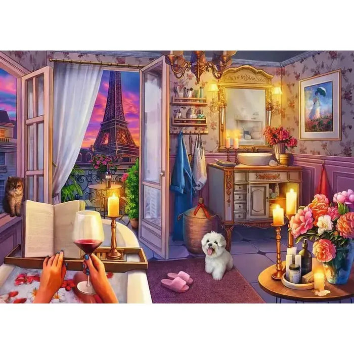 Cozy Bathroom 500 Large Piece Jigsaw Puzzle Ravensburger - for just $24.99! 