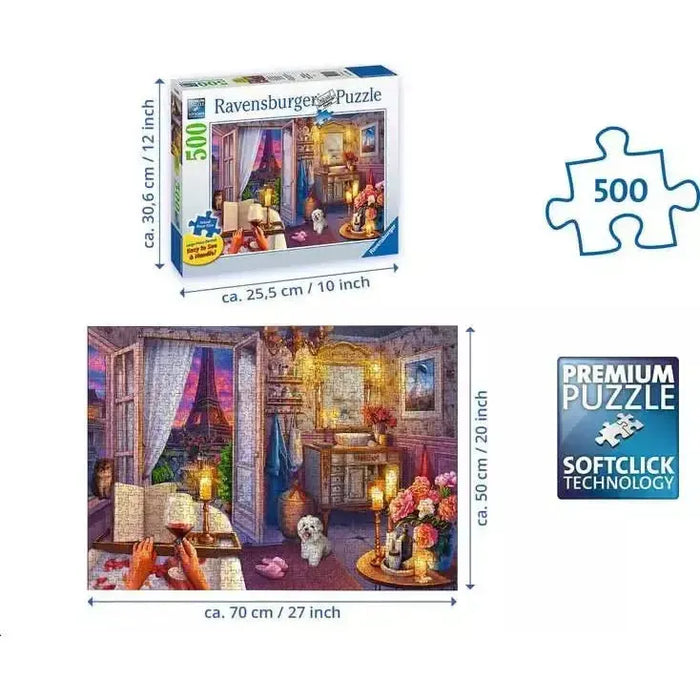 Cozy Bathroom 500 Large Piece Jigsaw Puzzle Ravensburger - for just $24.99! 