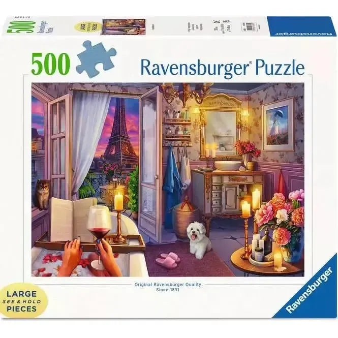Cozy Bathroom 500 Large Piece Jigsaw Puzzle Ravensburger - for just $24.99! 