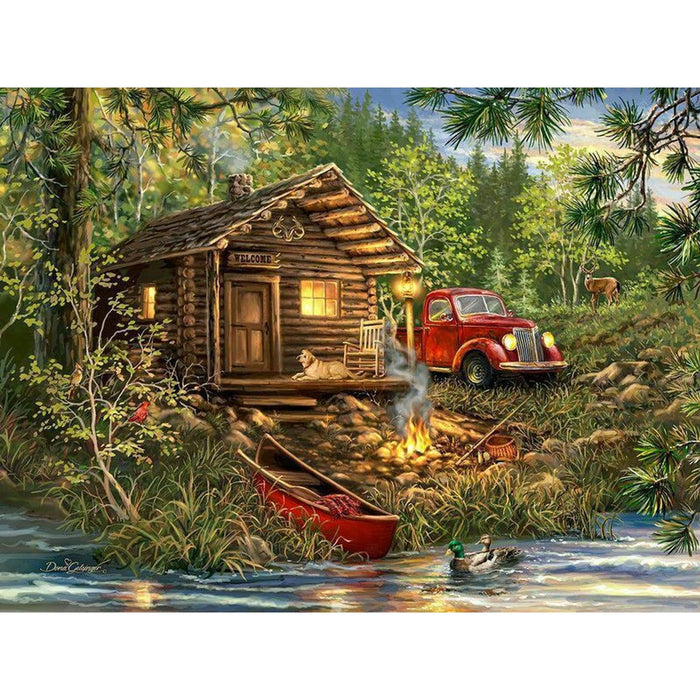 Cozy Cabin Life 500 Piece Jigsaw Puzzle Springbok - for just $17.99! 