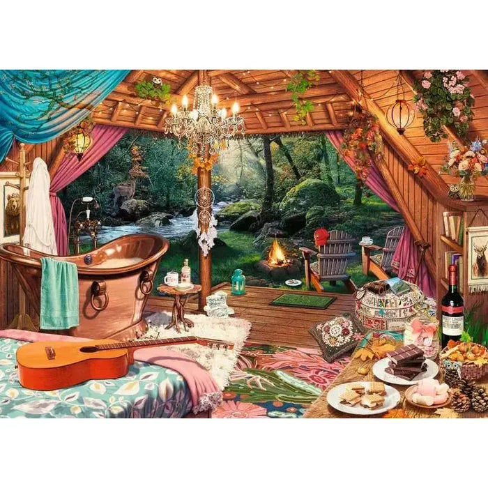 Cozy Glamping 500 Large Piece Jigsaw Puzzle Ravensburger - for just $24.99! 
