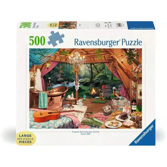 Cozy Glamping 500 Large Piece Jigsaw Puzzle Ravensburger - for just $24.99! 