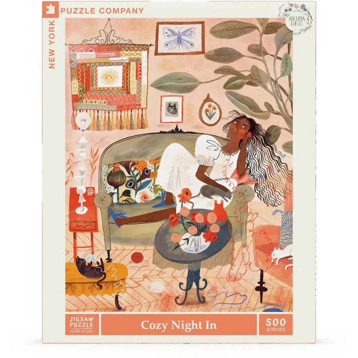Cozy Night In 500 Piece Jigsaw Puzzle NYPC - for just $26.99! 