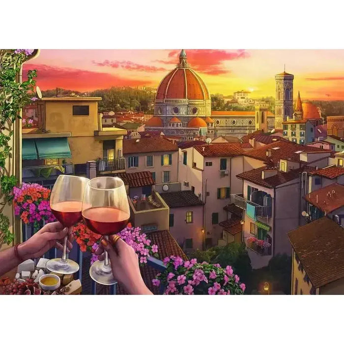 Cozy Wine Terrace 500 Large Piece Jigsaw Puzzle Ravensburger - for just $24.99! 