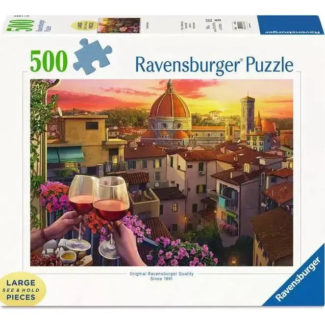 Cozy Wine Terrace 500 Large Piece Jigsaw Puzzle Ravensburger - for just $24.99! 