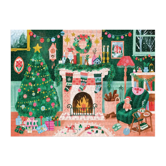 Cozy by the Fireplace 1000 Piece Jigsaw Puzzle Galison - for just $19.99! 