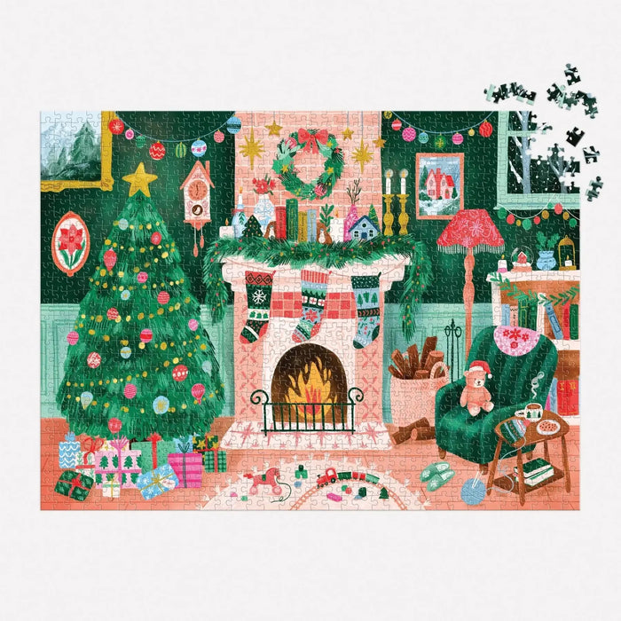 Cozy by the Fireplace 1000 Piece Jigsaw Puzzle Galison - for just $19.99! 