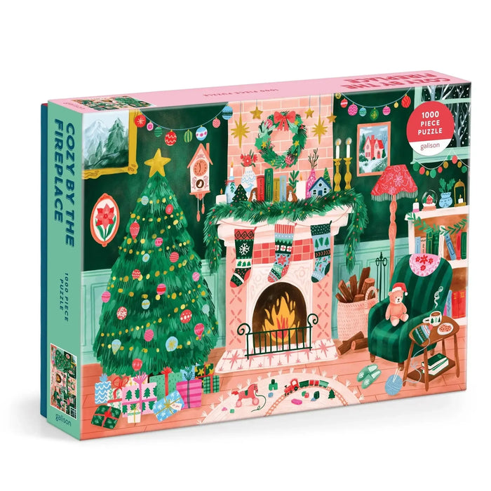 Cozy by the Fireplace 1000 Piece Jigsaw Puzzle Galison - for just $19.99! 