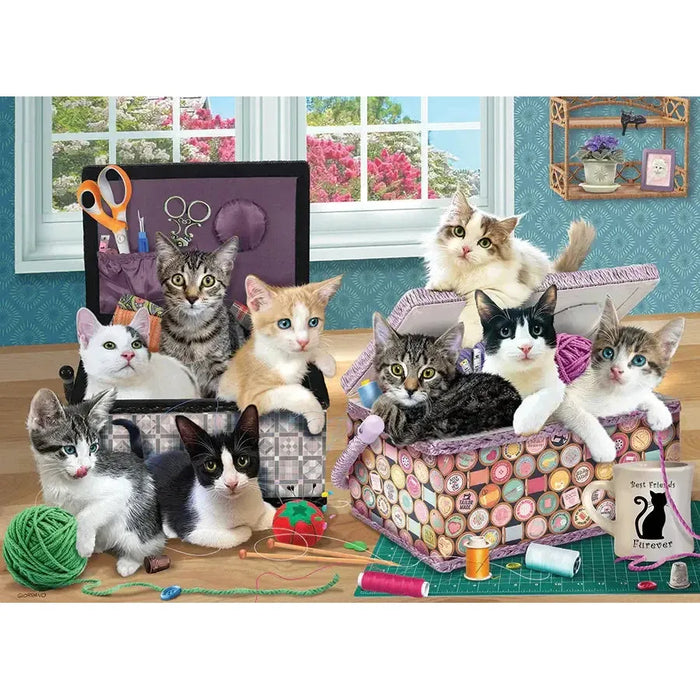 Crafty Kittens 500 Piece Jigsaw Puzzle Cobble Hill - for just $17.99! 