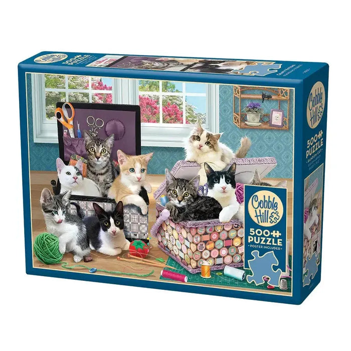 Crafty Kittens 500 Piece Jigsaw Puzzle Cobble Hill - for just $17.99! 