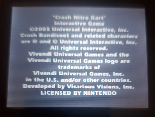 Crash Nitro Kart GBA Video Game Boy Advance Nintendo - for just $11.50! 