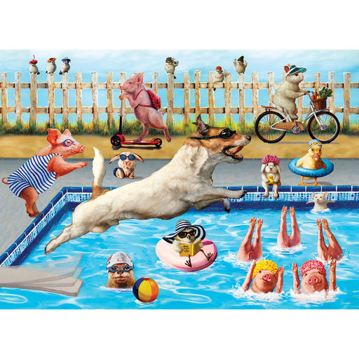 Crazy Pool Day 300 Large Piece 3D Lenticular Jigsaw Puzzle Eurographics - for just $23.99! 