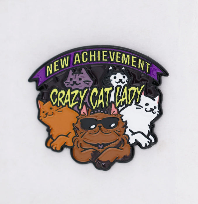 Foam Brain Games: Enamel Pin - Dungeon Crawler Carl - Crazy Cat Lady - for just $11.99! 