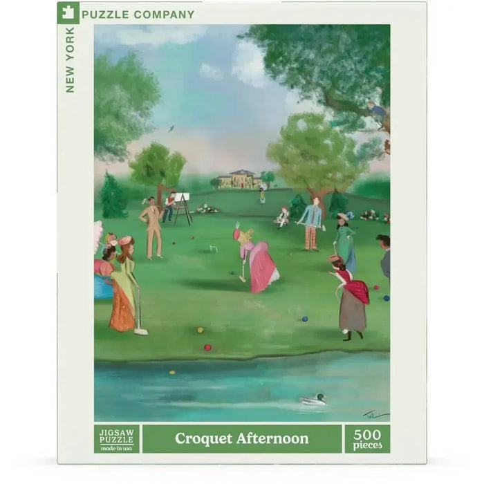Croquet Afternoon by Tug Rice 500 Piece Jigsaw Puzzle NYPC - for just $26.99! 