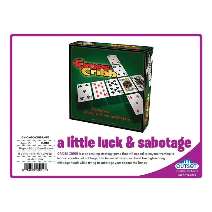 Cross Cribb - Strategy Cribbage Variation Card Game - Outset - for just $29.99! 