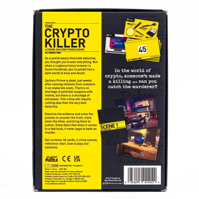 Crypto Killer - Crime-Solving Detective Puzzle Game - Professor Puzzle - for just $14.99! 