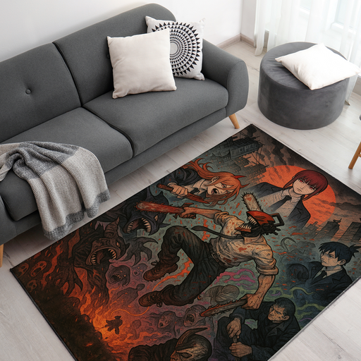 Chainsaw Man Inspired Decor Rug- 62x40 inches - for just $44.99! 