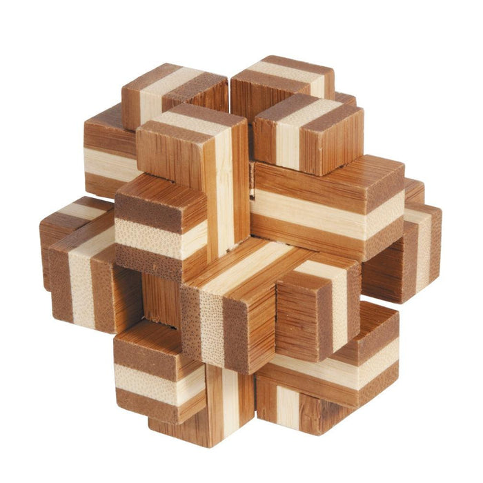 Cube Cross 3D Bamboo Puzzle Fridolin - for just $11.99! 