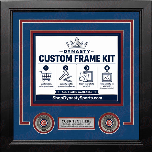 Chicago Cubs Custom MLB Baseball 11x14 Picture Frame Kit (Multiple Colors) - for just $47.99! 