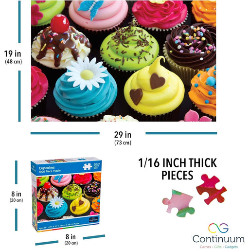 Cupcakes 1000 Piece Jigsaw Puzzle Continuum - for just $14.99! 