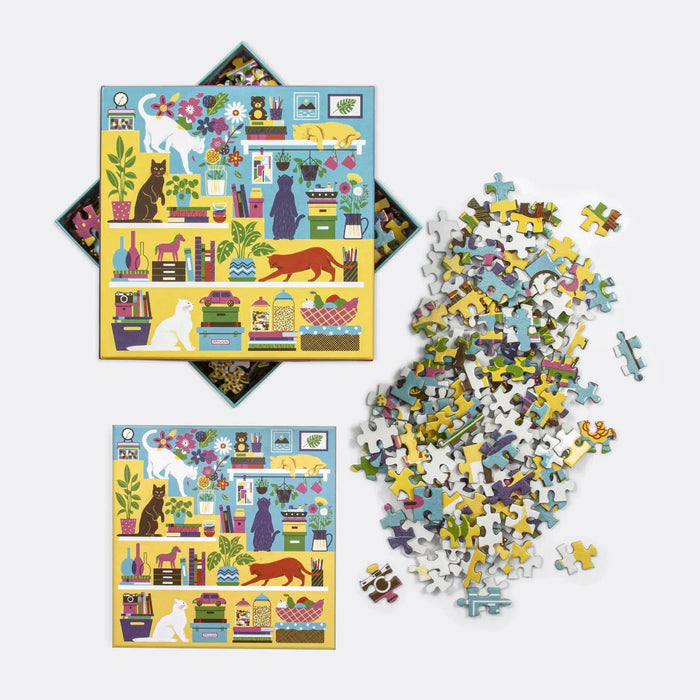 Curious Cats 500 Piece Jigsaw Puzzle Galison - for just $17.99! 
