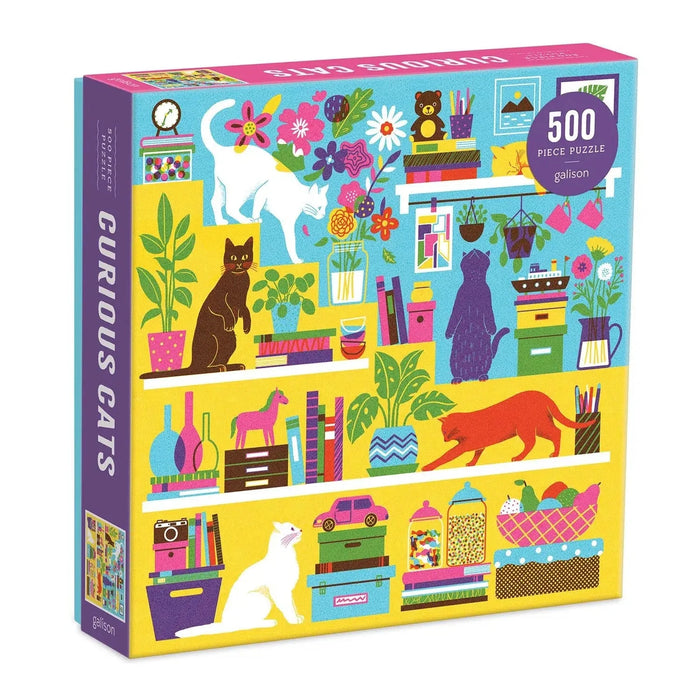 Curious Cats 500 Piece Jigsaw Puzzle Galison - for just $17.99! 