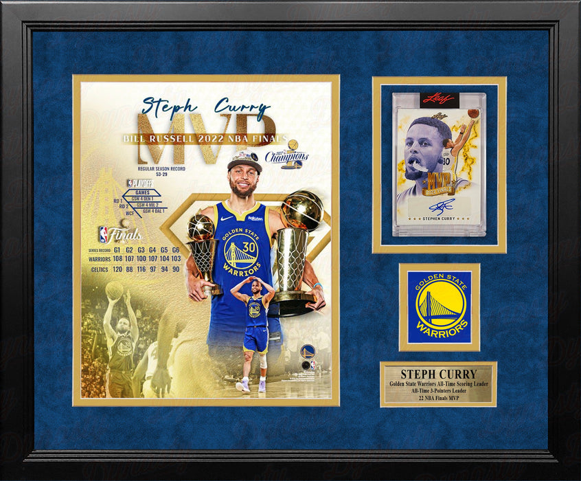 Steph Curry Finals MVP Photo & Autographed Card Golden State Warriors Framed Collage - 1/316 - for just $1499.99! 