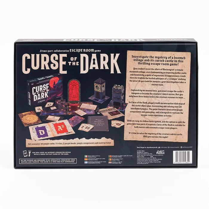 Curse of the Dark - Two Part Escape Room Game - Professor Puzzle - for just $29.99! 
