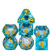 7 Piece Handcrafted Sharp Edged Dice Set With Liquid Core Eyeball - for just $29.99! 