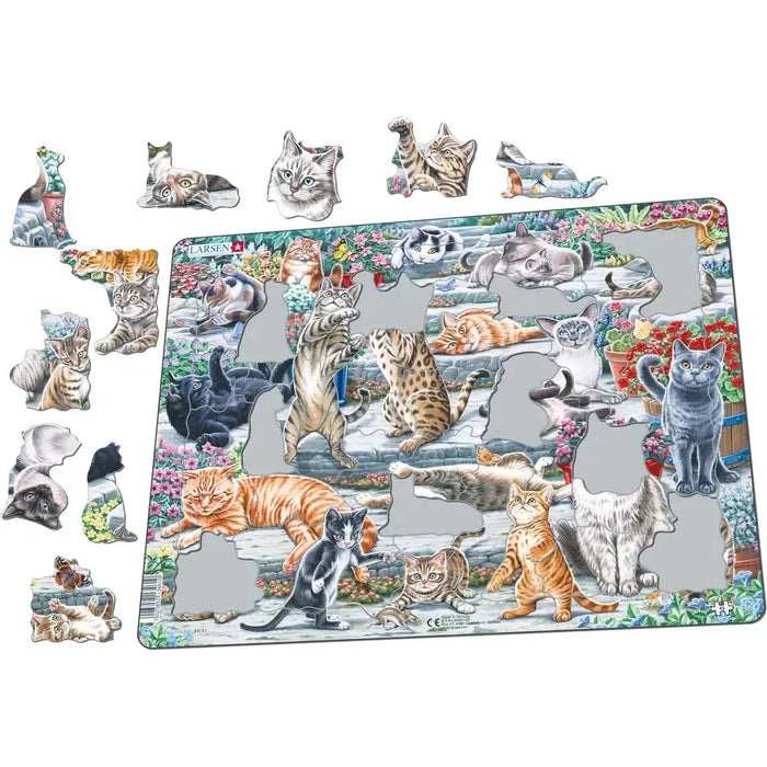 Cute Cats 45 Piece Tray Jigsaw Puzzle Larsen - for just $11.99! 