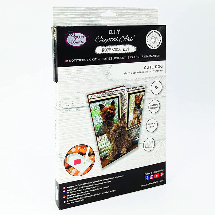 Cute Dog Crystal Art Notebook Kit Craft Buddy - for just $15.99! 