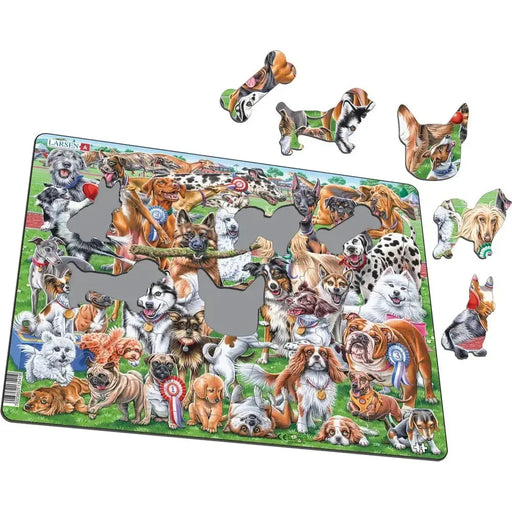 Cute Dogs 32 Piece Tray Jigsaw Puzzle Larsen - for just $11.99! 