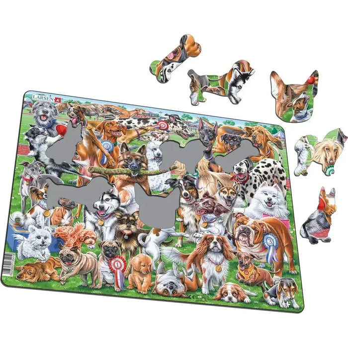 Cute Dogs 32 Piece Tray Jigsaw Puzzle Larsen - for just $11.99! 